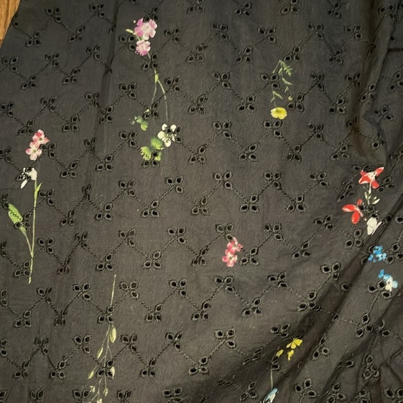 Parker Candy Ruched Floral Embroidered High Low Dress In Black Gigi 8 - Picture 16 of 16